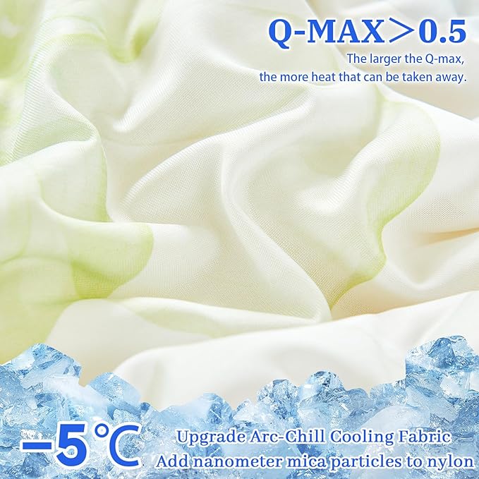 Cooling Pillow Cases for Hot Sleepers - Double Side Arc-Chill Q-Max>0.5 Cooling Fiber Cool Pillow Cases 2 Pack - Breathable Soft Cold Pillow Cases with Hidden Zipper (20" x 30")
