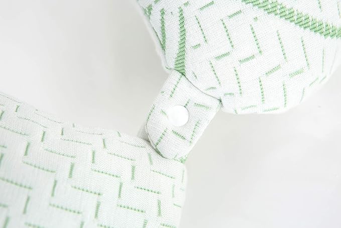 Rayon Derived from Bamboo Travel Pillow for Head Support - Shredded Memory Foam Neck Travel Pillow for Cars, Planes, Ergonomically Designed, Machine Washable Cover (Pack of 1)