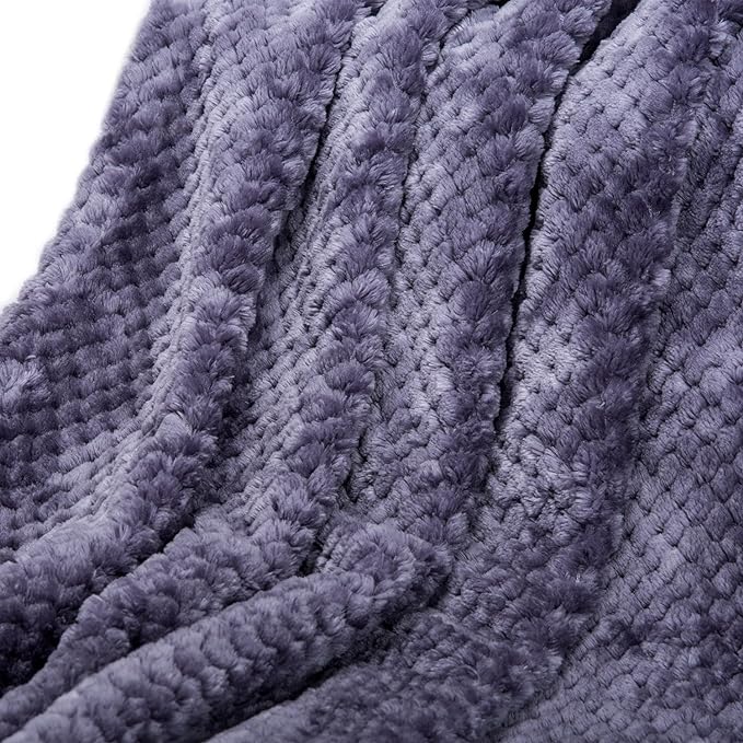 Fuzzy Blanket or Fluffy Blanket for Baby, Soft Warm Cozy Coral Fleece Toddler, Infant or Newborn Receiving Blanket for Crib, Stroller, Travel, Decorative(28Wx40L, Grape Purple)