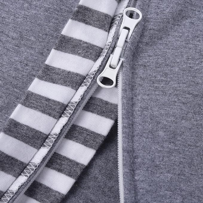 Baby Blanket Sack with Arms Free Design,Transition to Arms Free Wearable for Newborn Girl and Boy,Medium 3-6Months, Grey Color