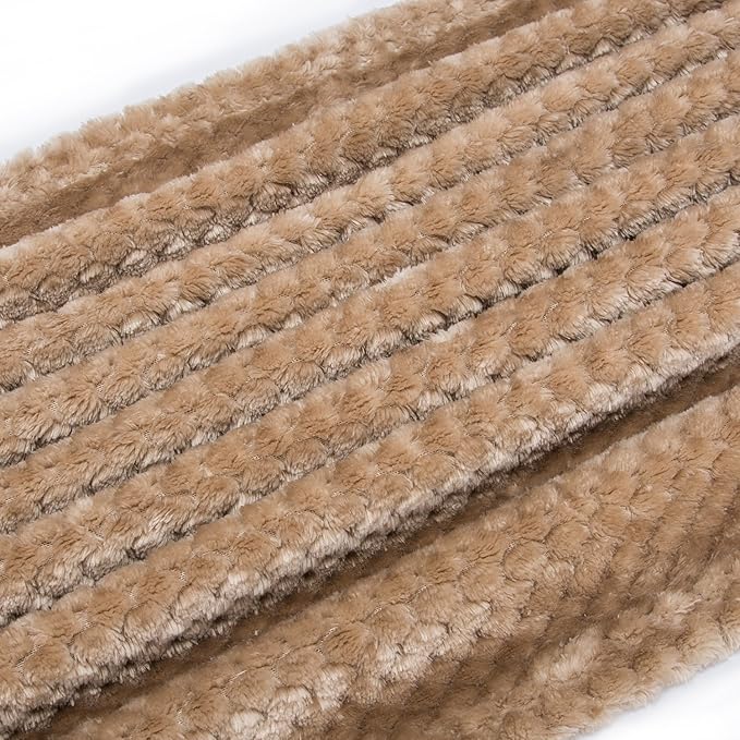 Fuzzy Blanket or Fluffy Blanket for Baby, Soft Warm Cozy Coral Fleece Toddler, Infant or Newborn Receiving Blanket for Crib, Stroller, Travel, Decorative (28Wx40L, XS-Coffee)