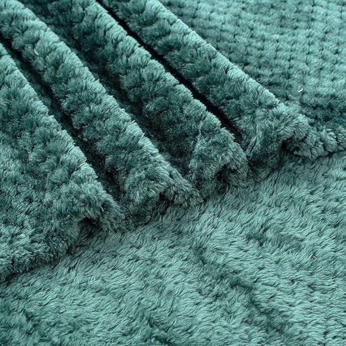 Fuzzy Blanket or Fluffy Blanket for Baby Girl or boy, Soft Warm Cozy Coral Fleece Toddler, Infant or Newborn Receiving Blanket for Crib, Stroller, Travel, Decorative (40Wx60L, M-Black Green)