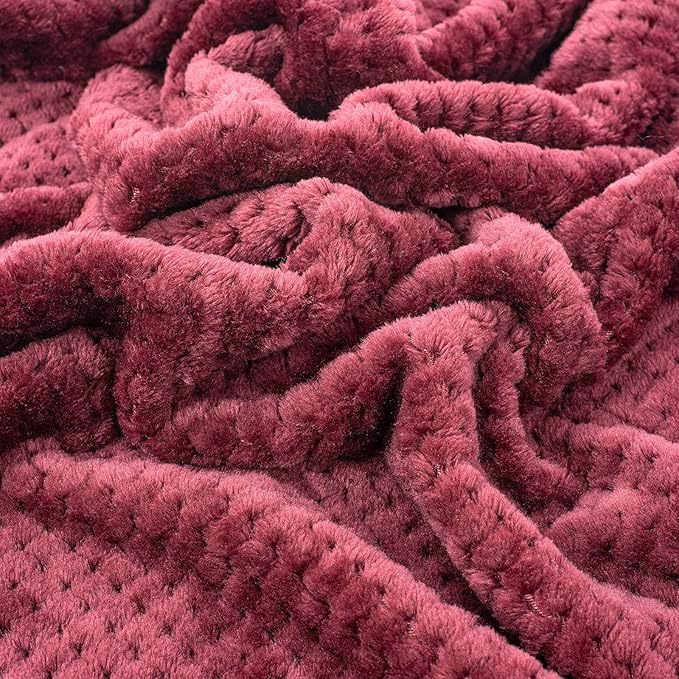 Fuzzy Blanket or Fluffy Blanket for Baby, Soft Warm Cozy Coral Fleece Toddler, Infant or Newborn Receiving Blanket for Crib, Stroller, Travel, Decorative (28Wx40L, XS-Coral Red)