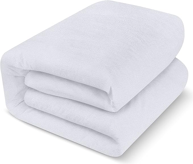 Utopia Bedding Waterproof Mattress Protector King Size, Premium Terry Mattress Cover 200 GSM, Breathable, Fitted Style with Stretchable Pockets (White)