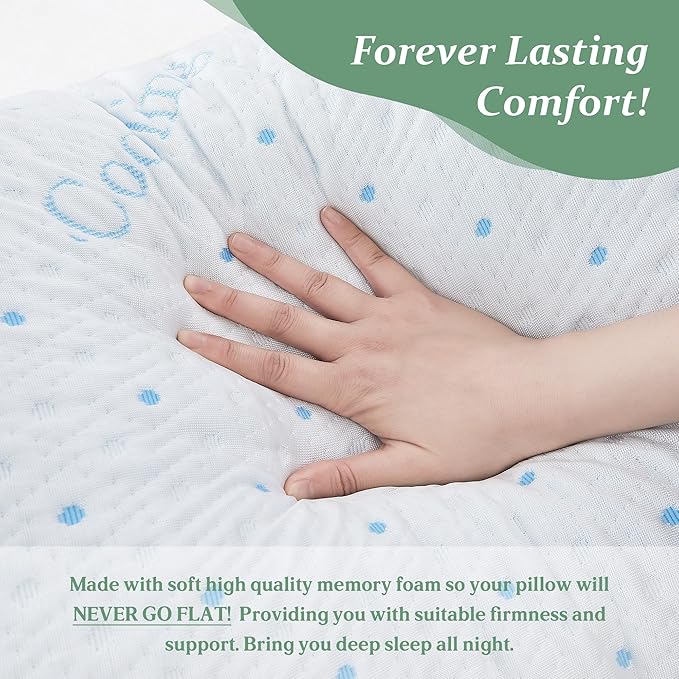 Cooling Body Pillow Firmer 3200g 100% Shredded Memory Foam Body Pillows for Adults Side Sleeper Pregnancy Full Body Pillow 20x54 inch Adjustable with Washable Cover
