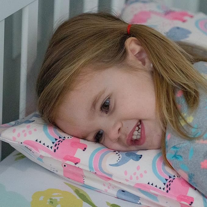 ALVABABY Toddler Pillowcases Fits 13 x 18,12x 16 Kids Pillow, 2 Pack Stretchy Soft Baby Pillow Cover Envelope Kids Pillowcases for Boys Girls Rainbow 2TPE04