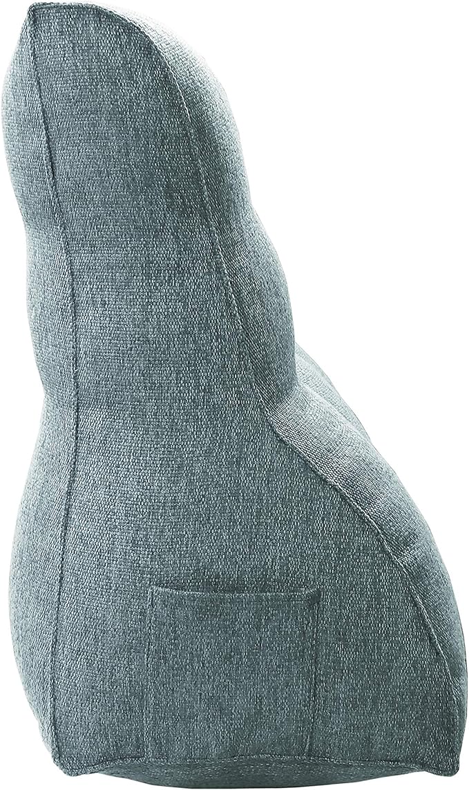 Daneey Multifunctional Headboard Pillow Queen Heighten Headboard Wedge Pillow Bolster Pillow for Bed Reading Pillow Adult Back Pillow for Sitting in Bed Wedge Pillow Headboard, Washable Gray Cover