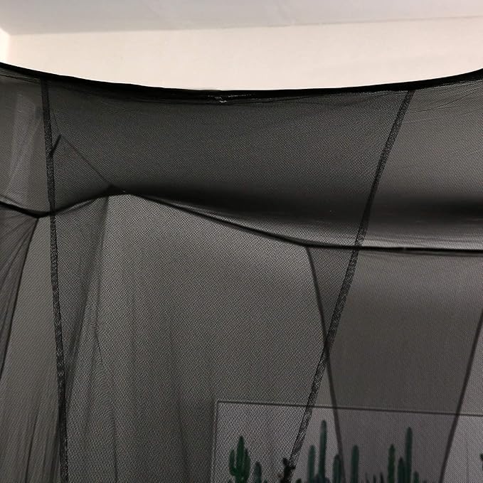 Mengersi 4 Corner Post Canopy Bed Curtains Mosquito Net Twin to Twin XL Size Bed,Netting Bed Curtains for Camping, Patio,Indoor Outdoor Net (80x40x80, Black)