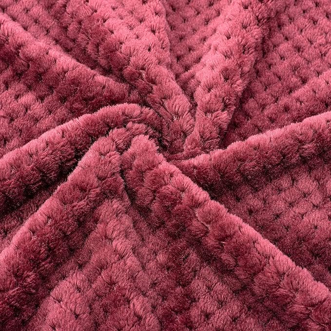 Fuzzy Blanket or Fluffy Blanket for Baby Girl or boy, Soft Warm Cozy Coral Fleece Toddler, Infant or Newborn Receiving Blanket for Crib, Stroller, Travel, Decorative (40Wx60L, M-Coral Red)