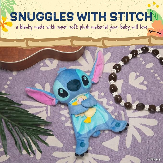 KIDS PREFERRED Disney Stitch Snuggle Blanket, Blue